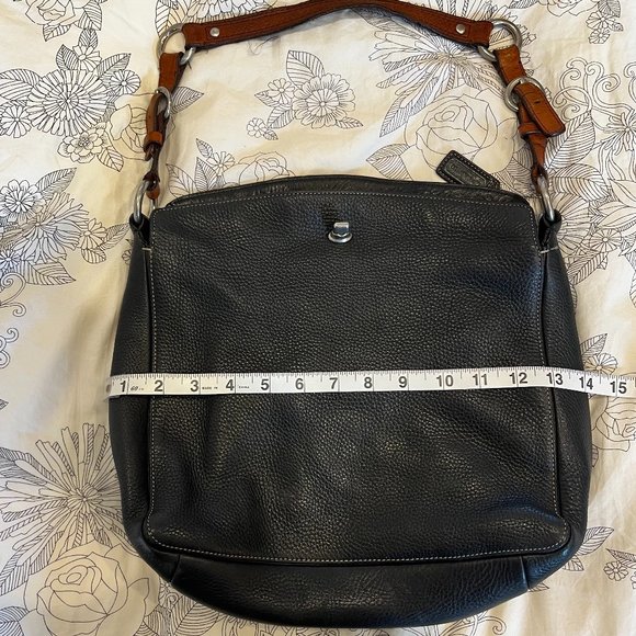 Coach Chelsea Black Soft Pebbled Leather Purse with Turn Lock - Model D06S-10132 - Picture 6 of 8